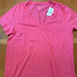 J.Crew Vibrant Pink Cotton Tee